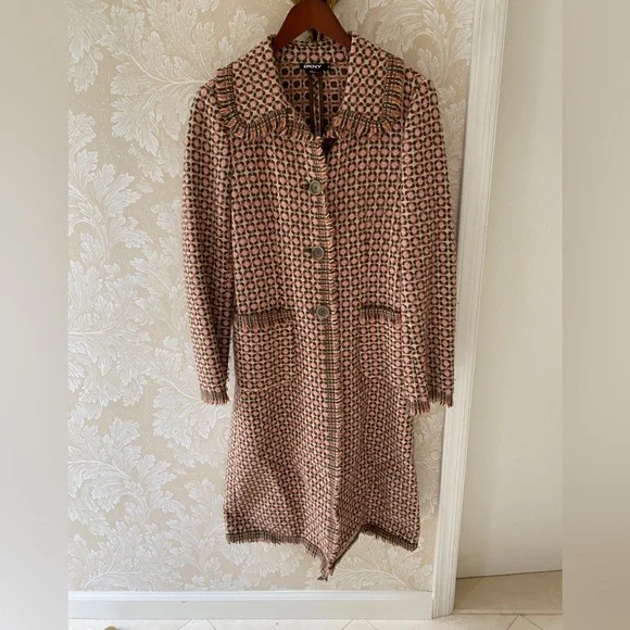 DKNY Tweed like Blazer coat Vintage long